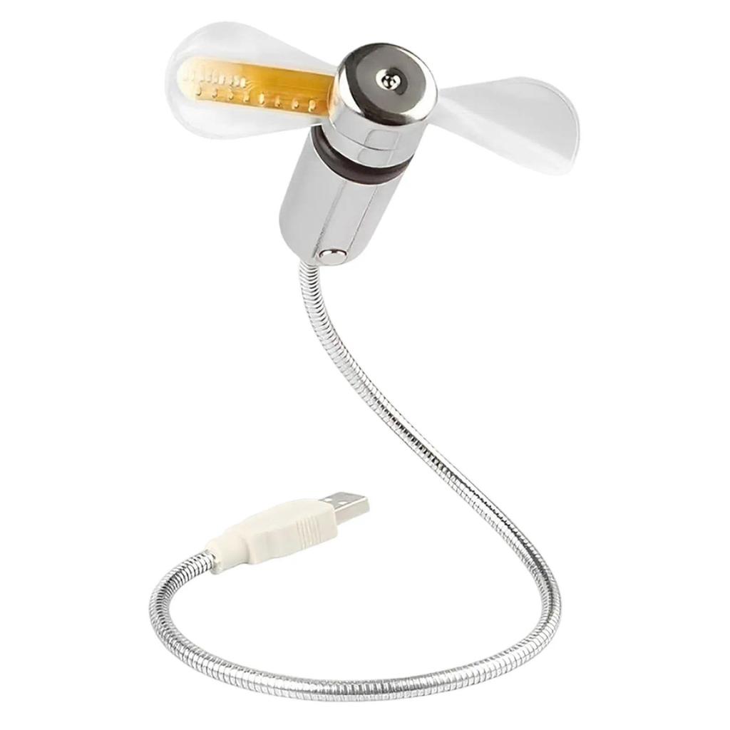 USB Clock Fan with Real Time Clock Creative Mini Fan Temperature Display Function Mini USB Cooling F