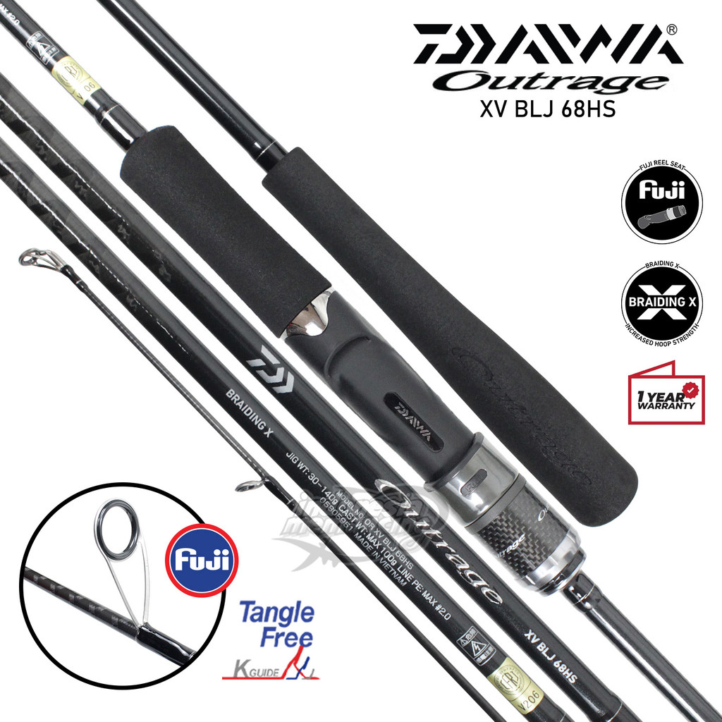 Joran DAIWA OUTRAGE XV BLJ || 203cm || PE 1.5 PE 2 || Jigging || Spinning || Sambung 2 || 2026 || Be