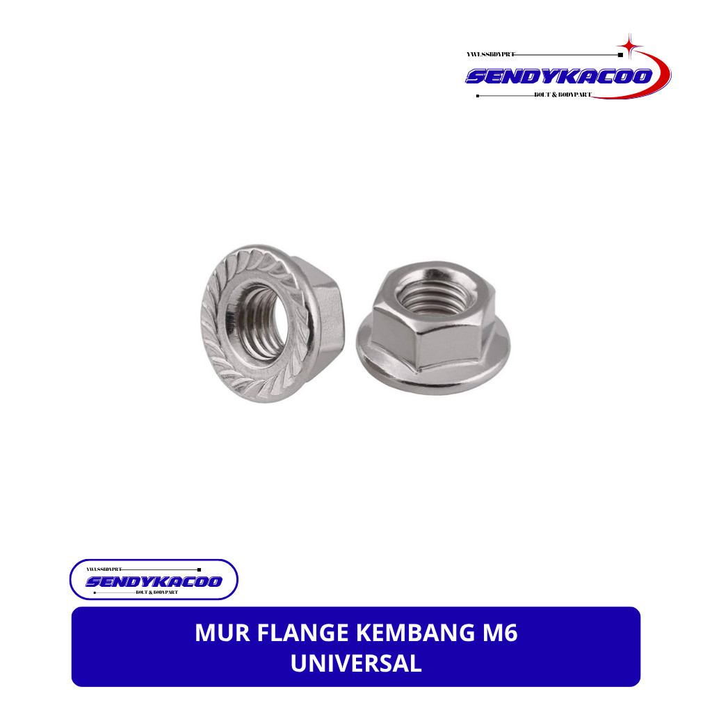 Mur Flange M6 / Flange Nut M6 Stainless SS304