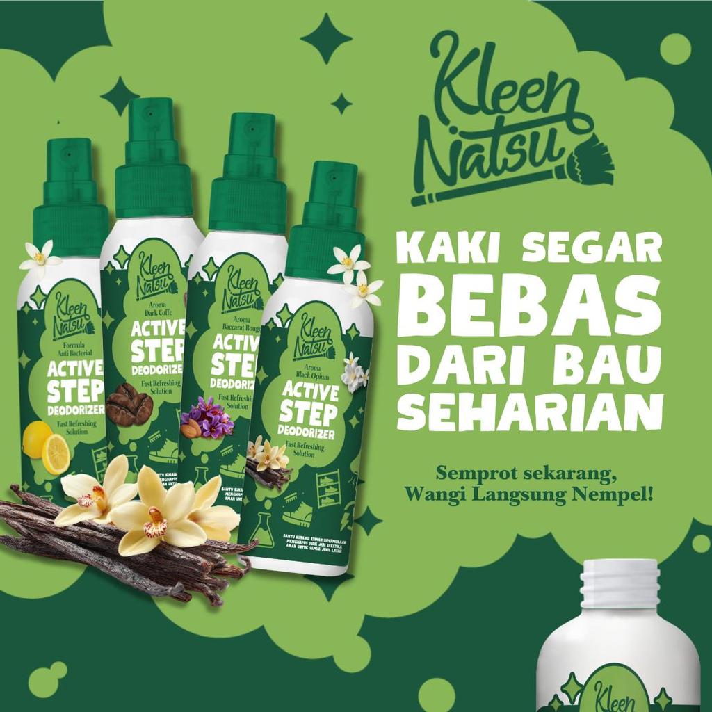 FOOT SPRAY PENGHILANG BAU KAKI KLEENNATSU Cooling Deodorant Antibakteri Sanitizer Organik Parfum Sepatu Mencegah Keringat Jamur Gatal Perawatan Kaki Foot Care Fresh Herbal 100ml semprotan pewangi pengharum sepatu jaket denim topi tas helm