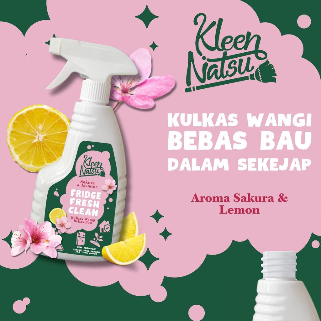 PEMBERSIH KULKAS SPRAY KLEENNATSU (PAKET HEMAT) Fridge Cleaner 1 & 2 pintu Food Grade Cairan Semprotan Serbaguna Penghilang Noda Kerak Bandel Kotoran & Bau Tidak Sedap Kulkas Luar Dalam Mejikom Anti Bakteri Kuman Tanpa Bilas Lemon Segar Not Polki Sonic