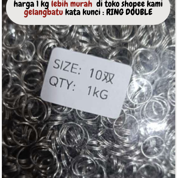 Ring Double 10mm Silver / ring sambung / ring o / ring jumper strap phone hp DIY