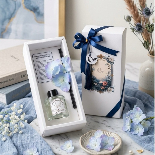 Hampers Reed Diffuser Aromaterapi Pengharum Ruangan - Set Kado Ultah Wedding Wisuda Souvenir Custom 