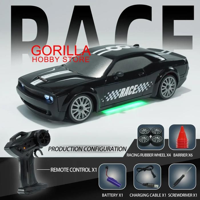 PROMO  FQD15 mini rc drift 2.4ghz 4WD semi propo LED DODGE mainan mobil remot FAYEE Remote Control -