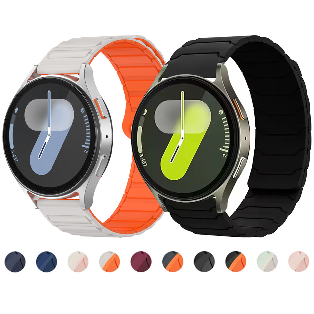22 20mm Magnetic Silicone Strap For Samsung Galaxy Watch 7/7 LTE/6/5/4 40mm 44mm Bracelet Galaxy 3 5