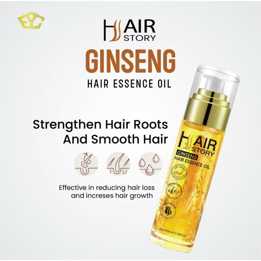 Hair Story - Ginseng Hair Essence Oil / Hair Tonic Ginseng / Toner Rambut Ginseng / Perawatan Rambut