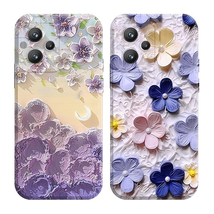 Realm3 9 5g / 9 Pro / 9 Pro Plus / 9i Cassing Ponsel - Motif Bunga - Kesing Pro Camera Bumper - Peli