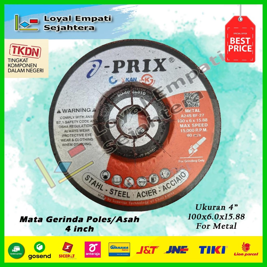 batu gerinda poles / asah. 4 inch I-prix - mata gerinda IPRIX