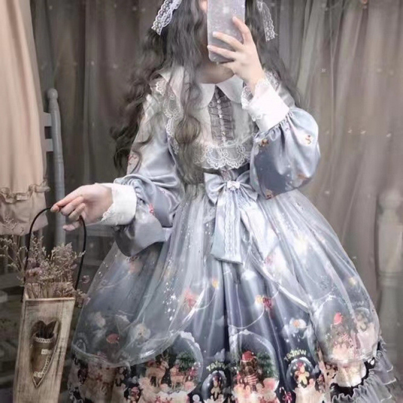 Lolita Dress Autumn Winter Authentic Daily Princess Lolita Full Set One Complete Set lolita Dress