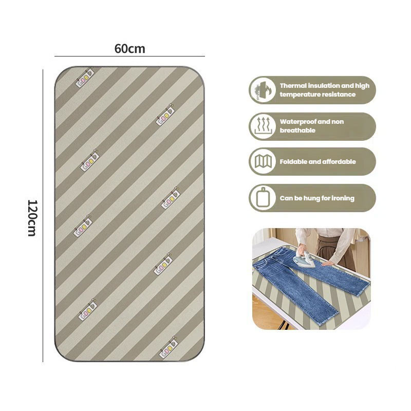 Portable Heat-Resistant Ironing Mat Waterproof Foldable Ironing Pad Travel Ironing Blanket Hanging L