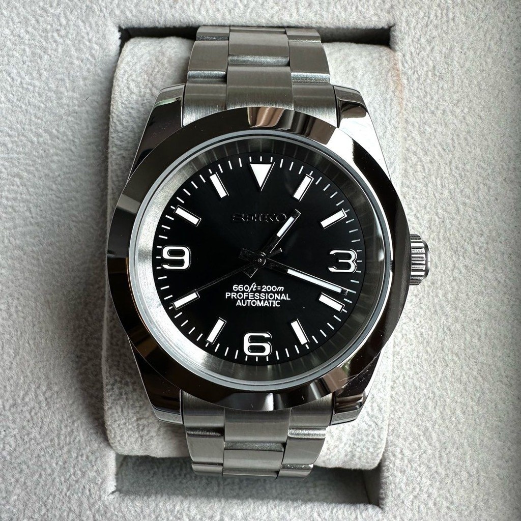 Seiko Explorer Black NH35 Automatic Custom
