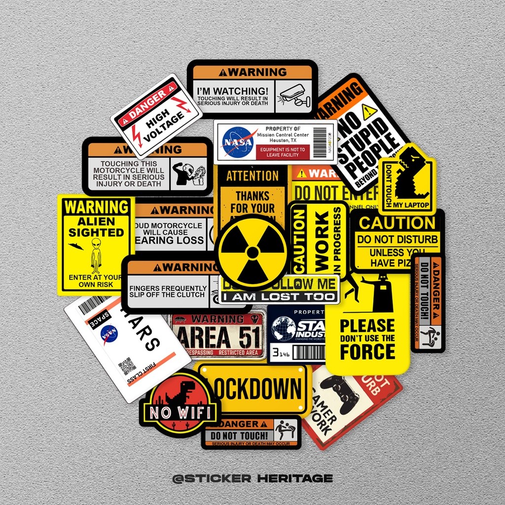 Stiker Sticker Warningpack Untuk Laptop Case Tumbler Stiker Laptop Stiker Aesthetic Stiker Estetik S