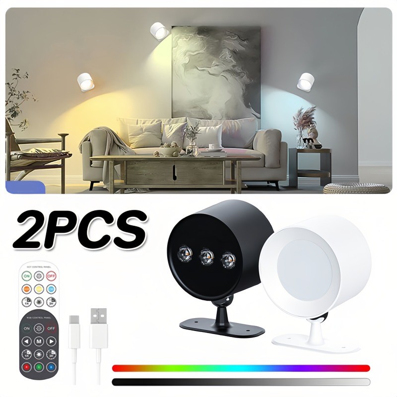 15 Warna Lampu Dinding Led Lampu Warna-Warni Type-c Minimalis Hias Taman Lampu  Rumah Ruang Tamu Kam