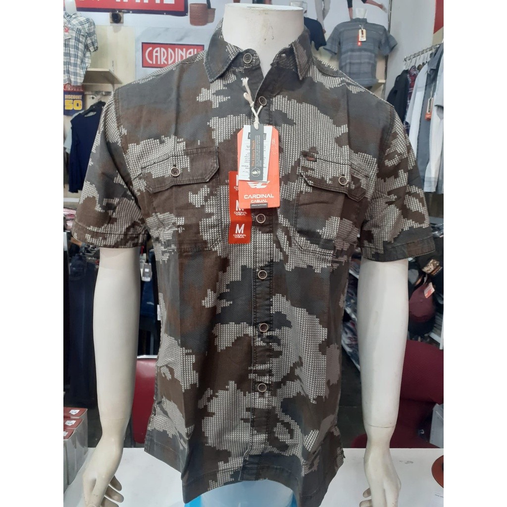 Kemeja Pria / Hem Pria  Lengan Pendek / Lengan Panjang Casual Adventure Cardinal Original Model Terb