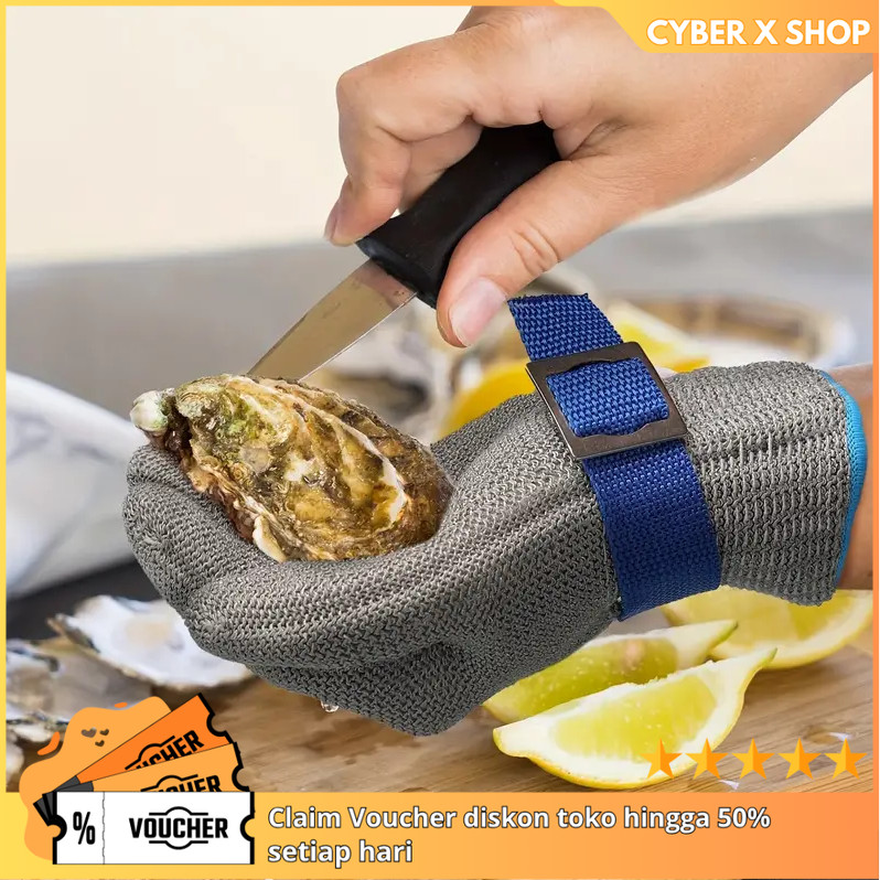 [CYBER] Sarung Tangan Safety Cut Resistant | Perlengkapan Rumah Tangga | Gloves Anti Gores untuk Keg