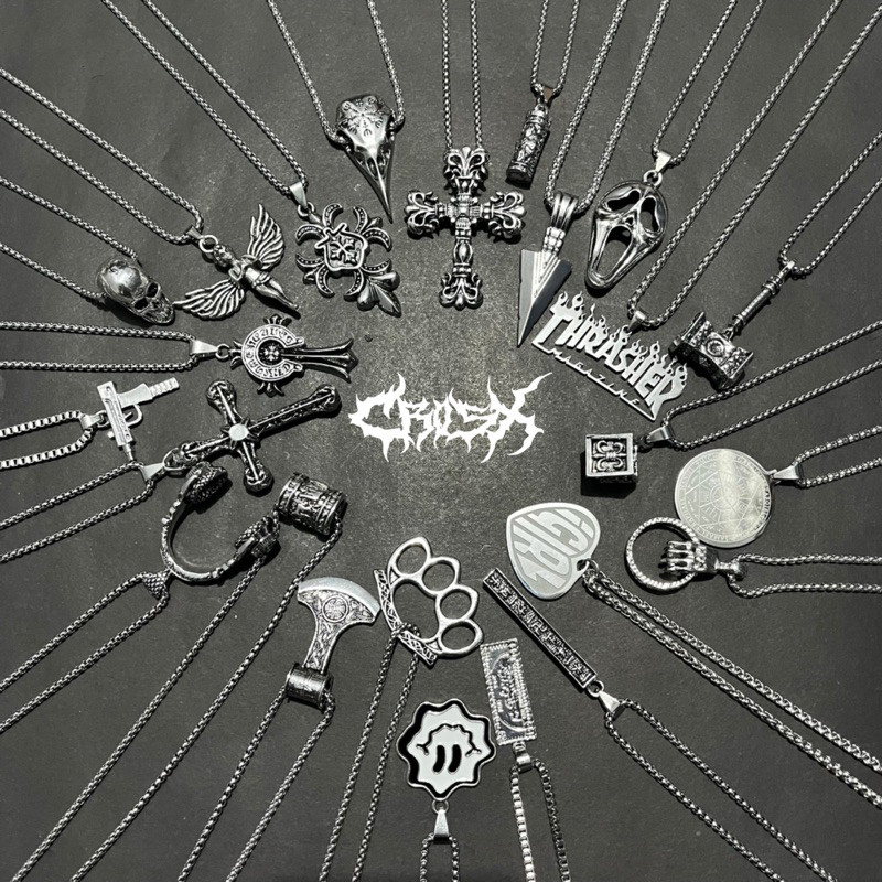 RBY - KALUNG SILVER TITANIUM AESTHETIC KALUNG PRIA WANITA