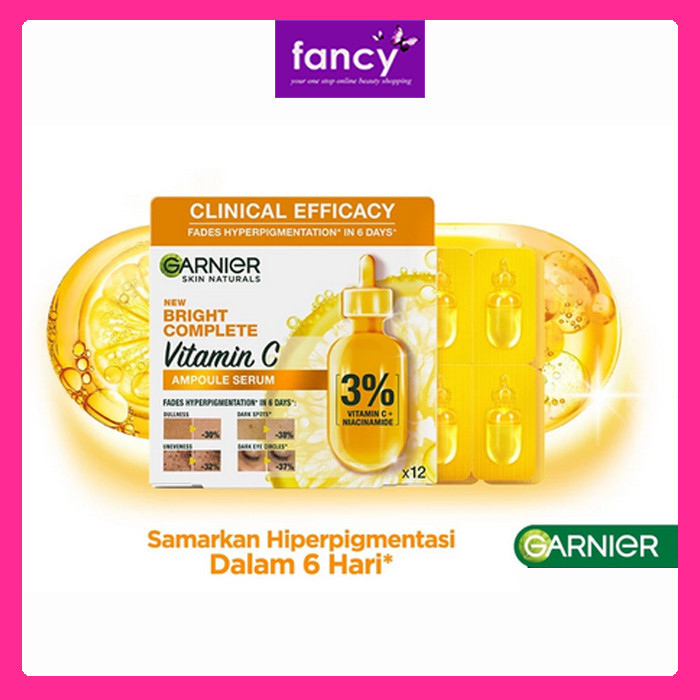 GARNIER Bright Complete Vitamin C Ampoule Serum 1.5ml | Serum Mencerahkan Wajah