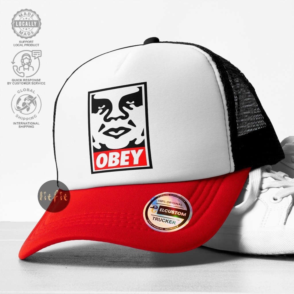 TOPI OBEY /Topi Snapback Pria /Topi Trucker Jaring /Topi Distro Skena Outfit /Topi Cowok Starboy Kal