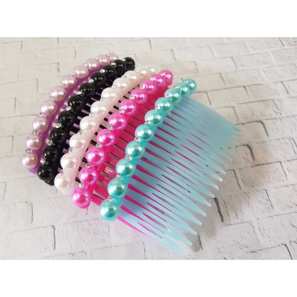 (Toserba 777) Sirkam plastik mutiara / Sirkam Rambut mutiara Sisir Mutiara Sirkam Plastik Mutiara Ha