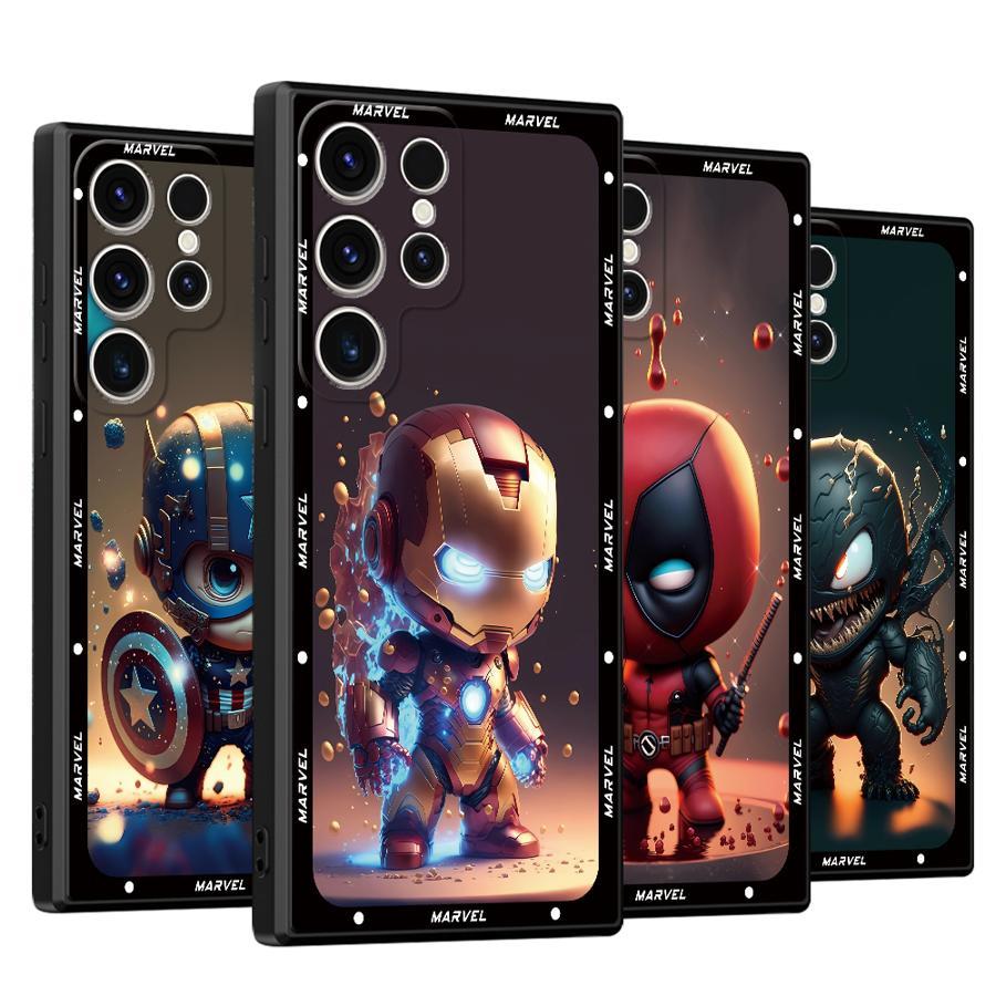 Cute Marvel Iron Man Phone Case for Samsung Galaxy S25 S24 Ultra S21 FE S22 Plus S23 Ultra S21 5G S2