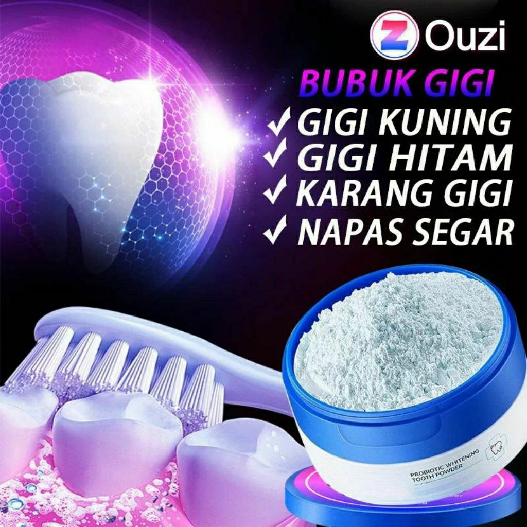 OUZI - BPOM hapus gigi kuning pergi  pasta gigi bubuk gigi hitam plak gigi karang gigi nafas segar g