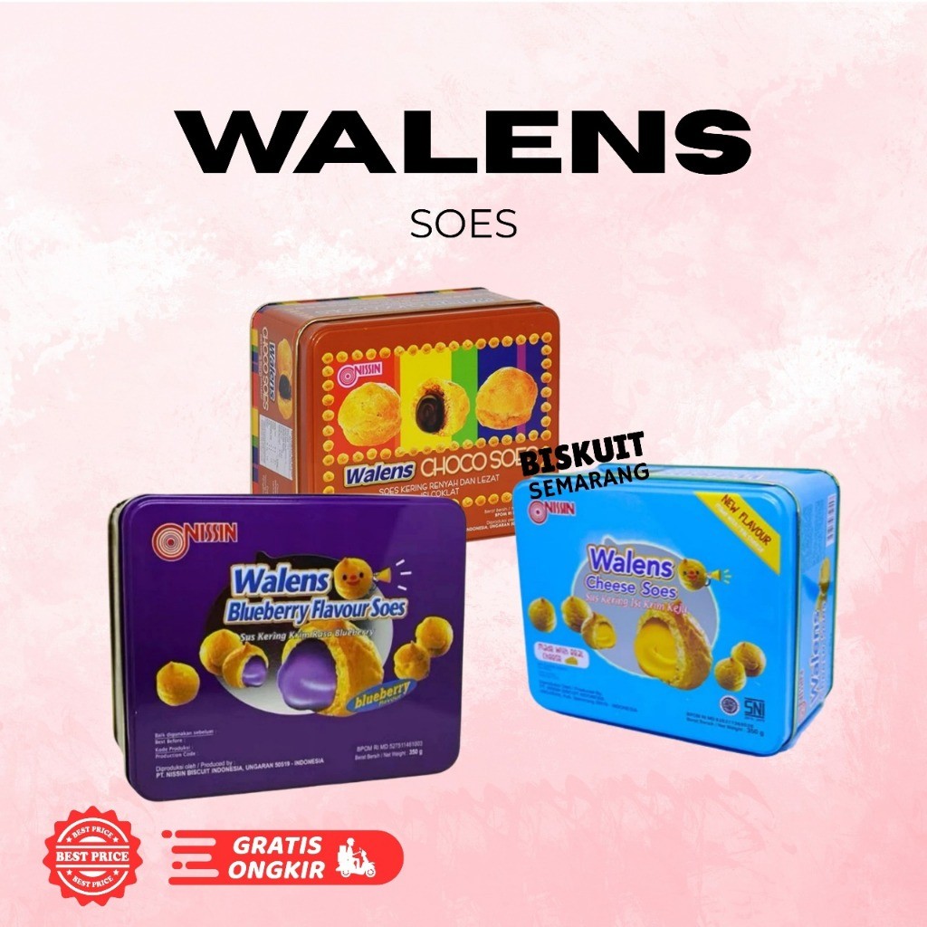 Walens Soes Walens Choco Blueberry Cheese Soes 350gr Kaleng Walens Soes Aneka Rasa