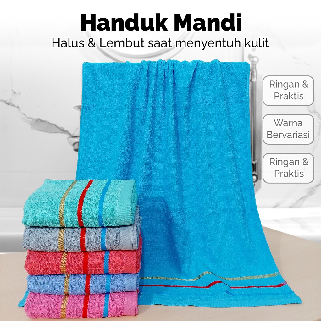 Handuk Dewasa Ukuran 70x140cm Berdaya Serap Tinggi - Handuk Mandi Tebal Berkualitas - Handuk Import 