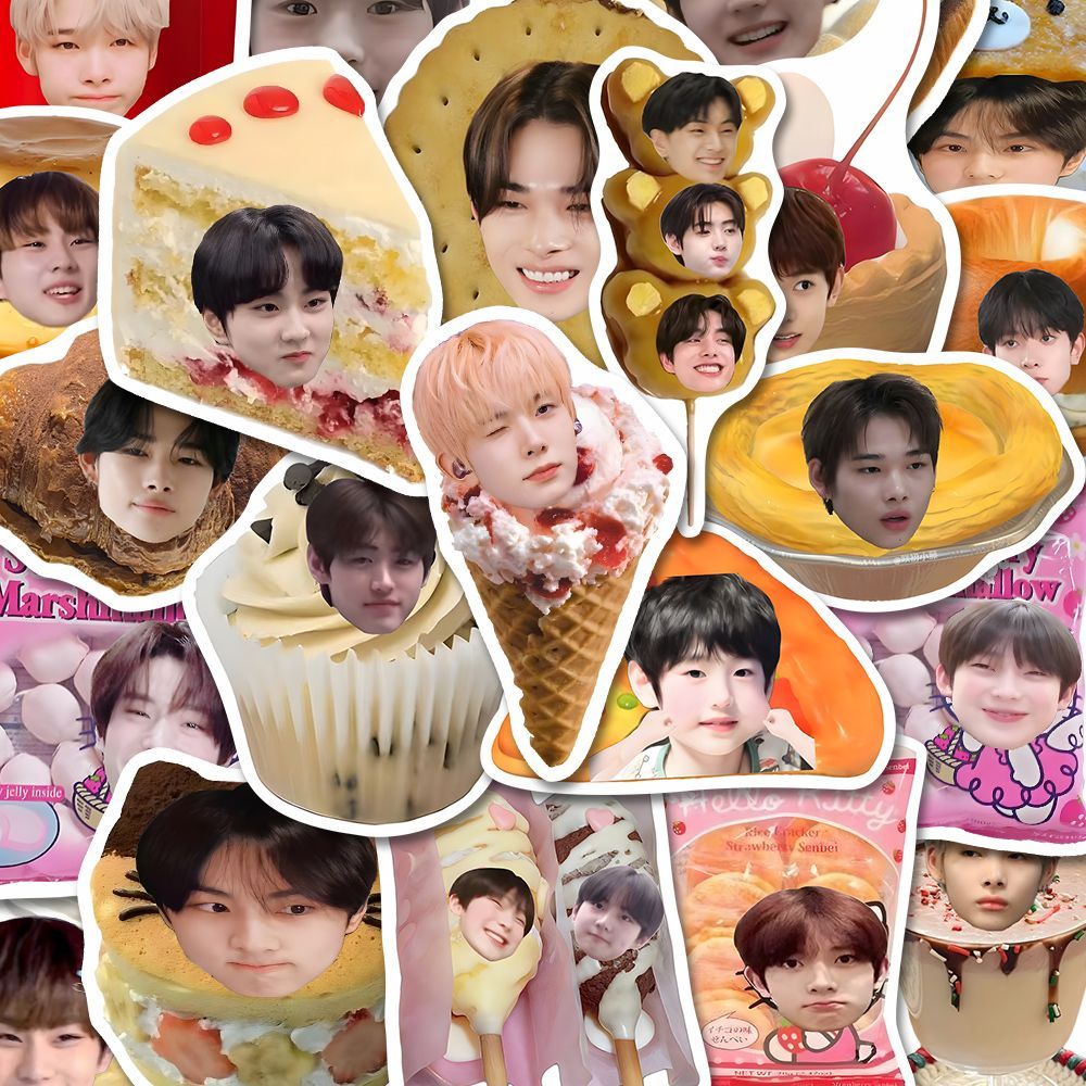 70pcs Kpop Korean Boy Band En Photo Stickers Cute Food Avatar Stickers Kawaii Waterproof Photo Stick
