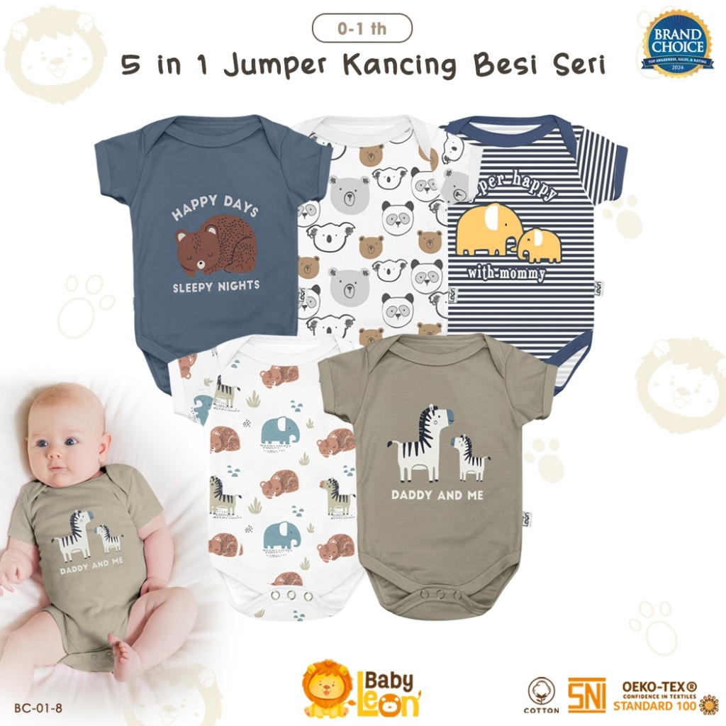 CLEARSHOP BABYLEON Jumper Bayi 0-1 Tahun BC-01-8 Jumper Bayi Bodysuit Bayi Jumpsuit Anak Bayi Baju T