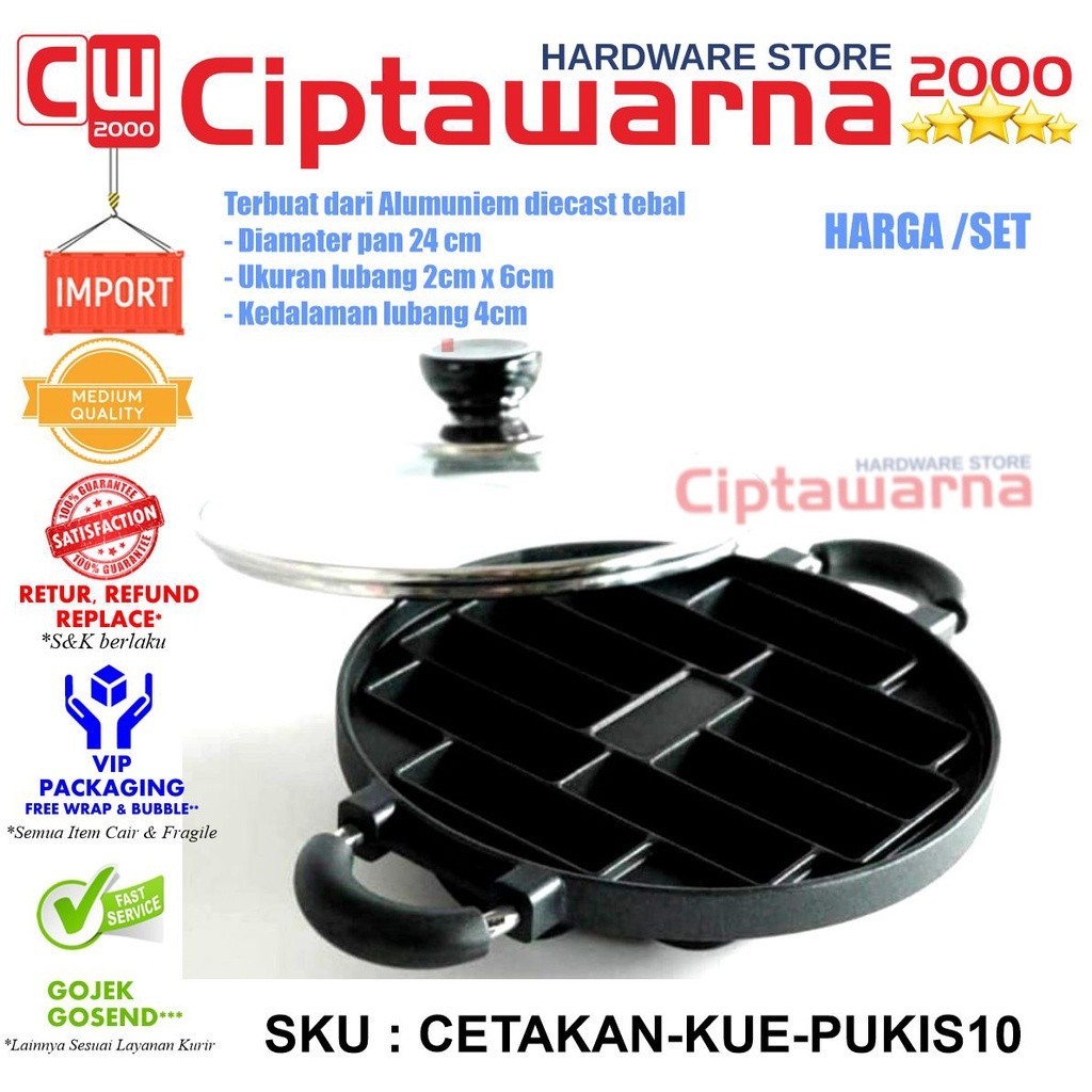 Alat masak dapur kitchen pastry baking Cetakan kue pukis 10 Lubang - CW2H