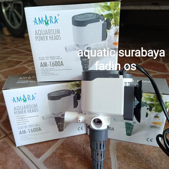 POMPA AQUARIUM AMARA AM 1600 POMPA POWER HEAD OUTPUT 1300 L/H