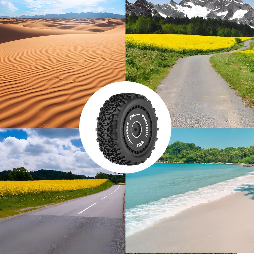 ZD Racing 2PCS RC Car Tires Rubber Tires For Racing Off-Road Car For 12mm Hex RC Car and 1/12 ZD Rac