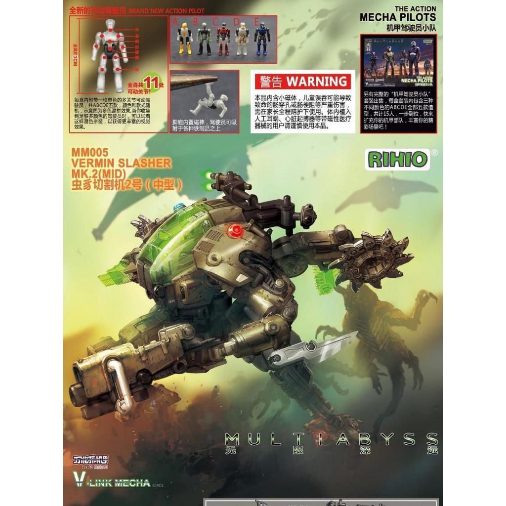 Rihio MM005 Biru Vermin Slasher MK 2 MID Mecha Model Color Blue