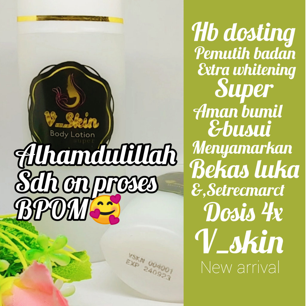 Bisa Cod Hb Pemutih Badan V skin Lotion Dosting Extra Whitening BLcosmetics