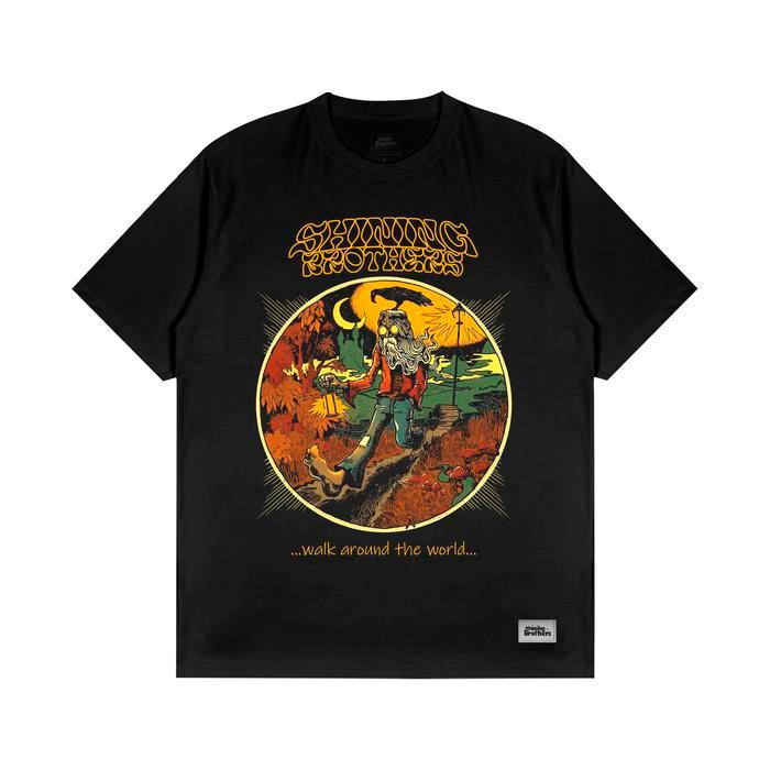 (COD) SHINING BROTHERS ARTIKEL 22 T-SHIRT REGULER BLACK UNISEX PRIA WANITA 2OS HEAVY COTTON Kaos Hit