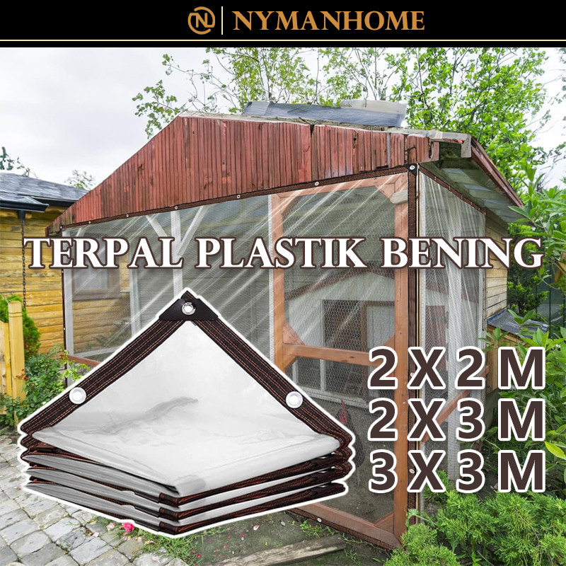 Terpal Plastik Bening Transparan Anti Air/Tahan Hujan Transparan/PE Terpal Plastik