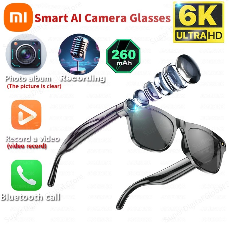 Xiaomi Smart AI Camera Glasses Take Photos Camera AI Translation Object Recognition Bluetooth Glasse