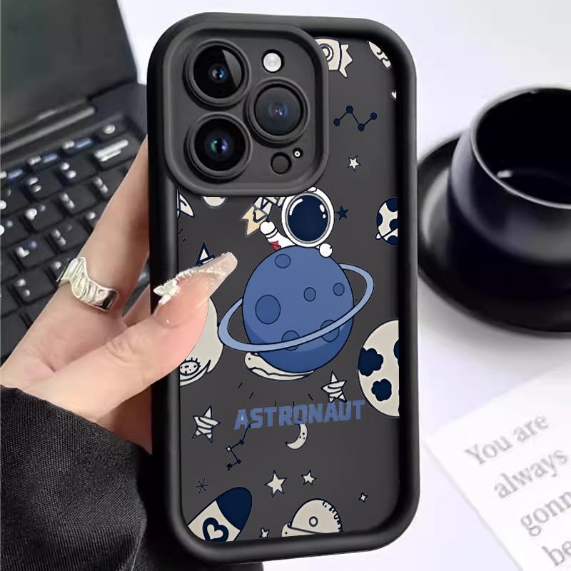 Soft Case OPPO A57 4G A54 A53 2020 A58 5G A52 A53s A54s A55 A57s A57e Kartun Astronot Silicon Antish