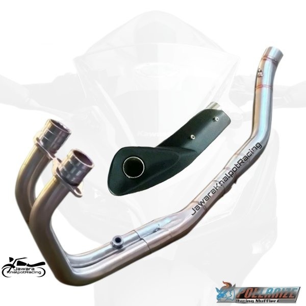 knalpot underbelly Belly black cover 2 silinder Terlengkap