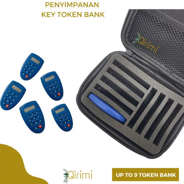 TAS TEMPAT PENYIMPANAN KEY TOKEN BANK FOAM PORTABLE / KEY BCA MANDIRI CASE - SIZE M ISI 9 TOKEN BANK