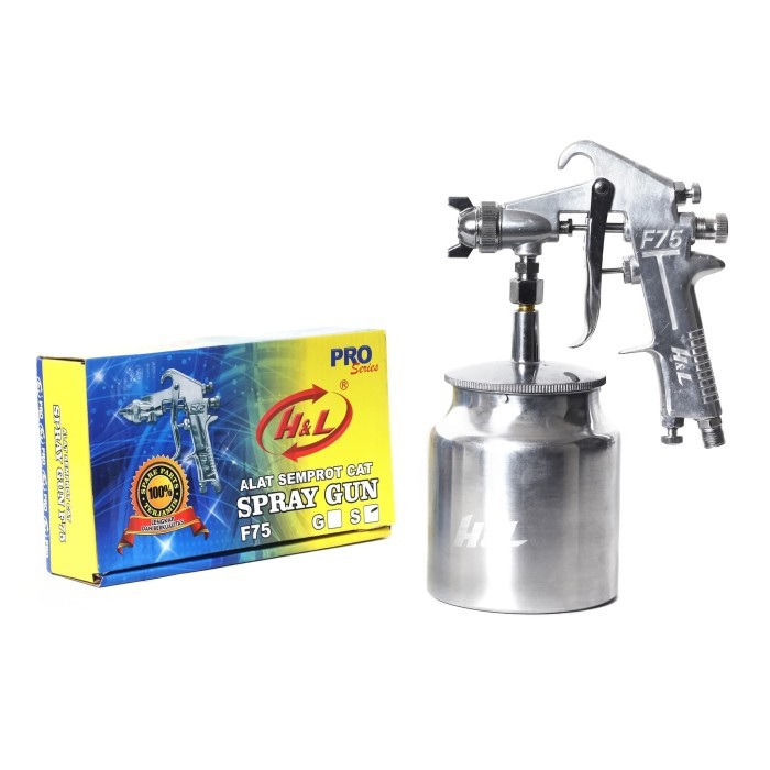 HL Spray Gun F75S PRO + Tabung Bawah H&L