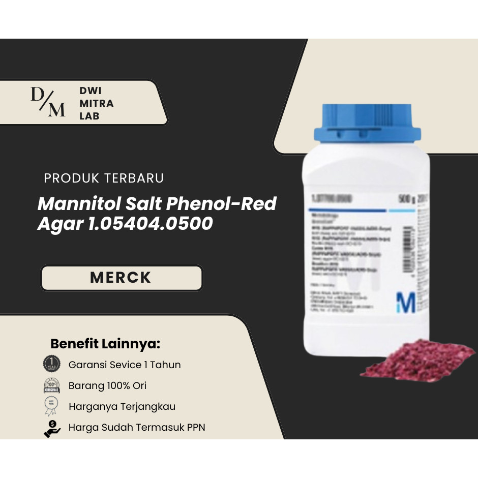 Manitol Salt Phenol-Red Agar 1.05404.0500