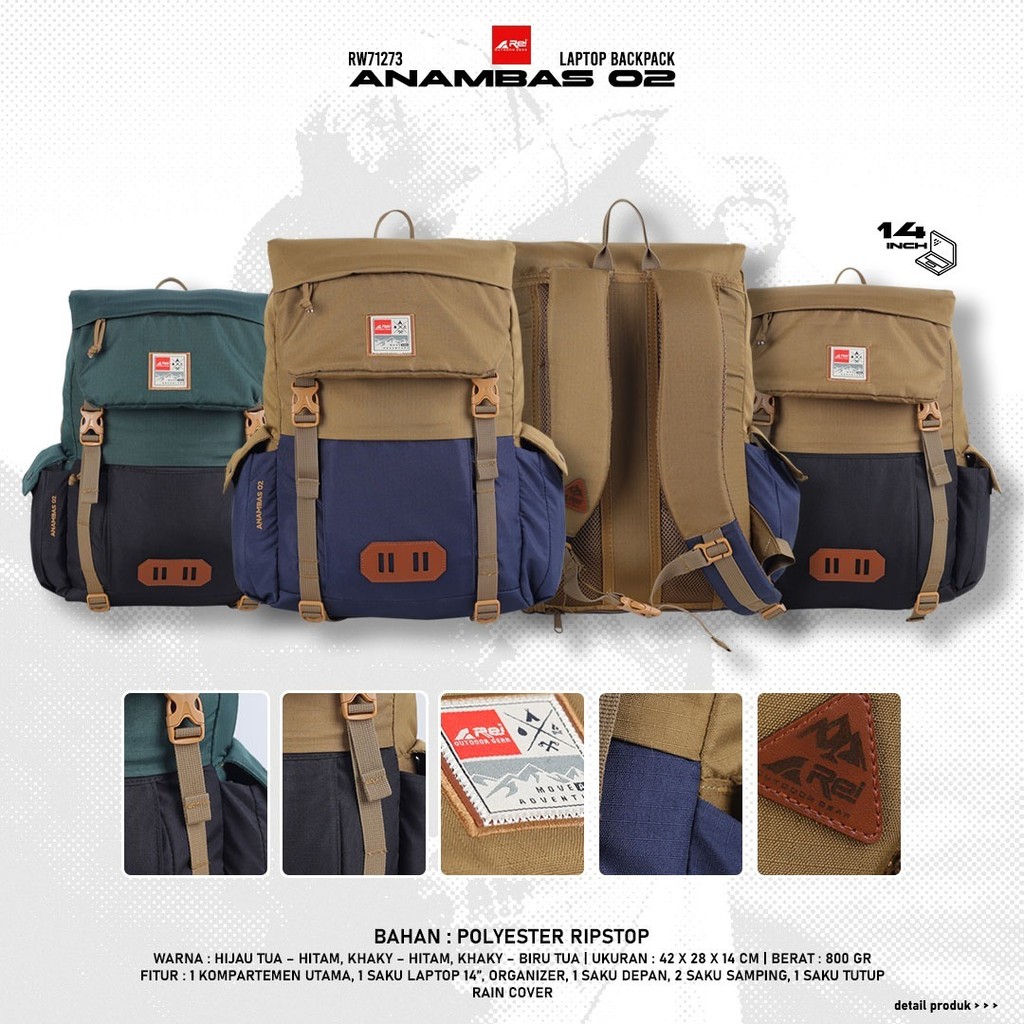 Promo toko Tas Ransel Rei Anambas 0.2 Arei Outdoorgear Daypack + Raincover