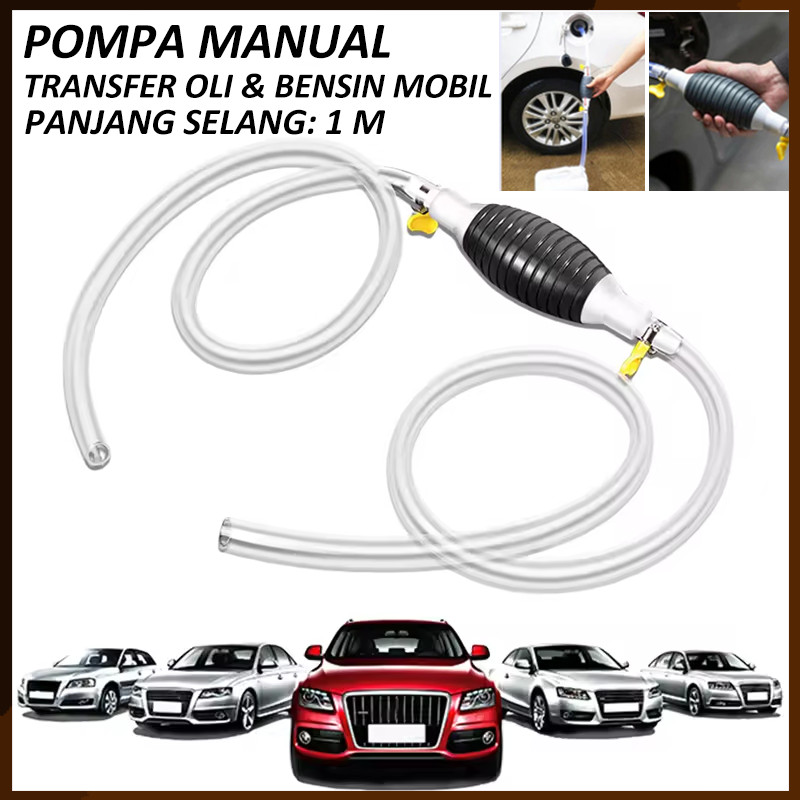 Bensin Pompa Manual Kit Darurat Mobil Pompa Siphon Manual Mobil Pompa Tangki Bahan Bakar Car Manual 