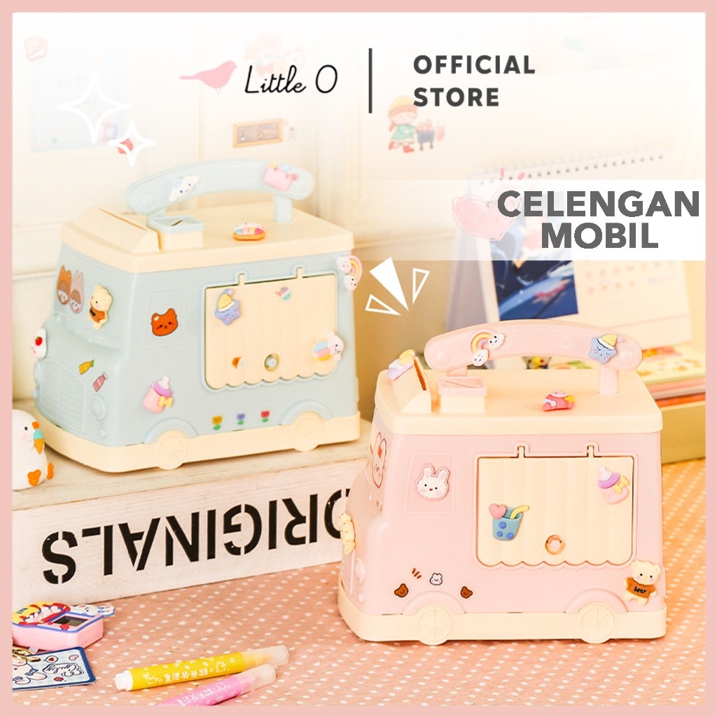 LITTLE O - Celengan Tabungan Mobil Degan Kunci Tempat Penyimpanan Uang Koin&Kertas