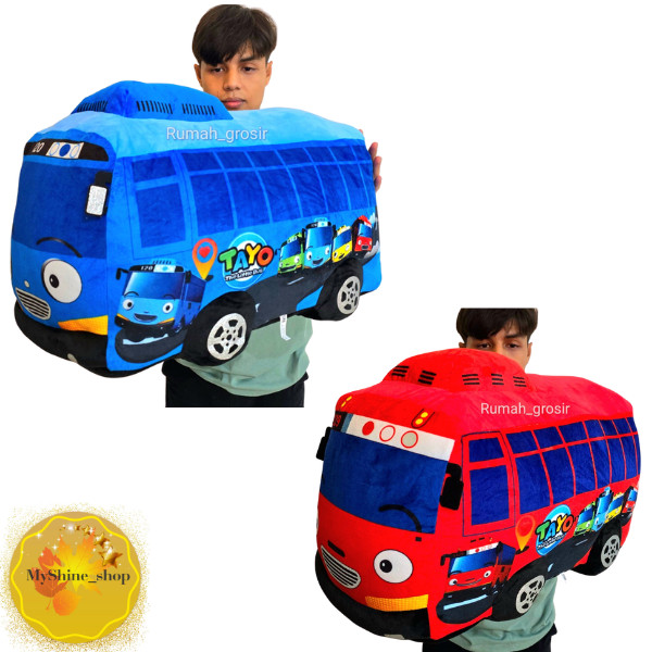 (My Shine Shop) Boneka Tayo Bus Jumbo Besar Boneka Bus Tayo Mobil Jumbo