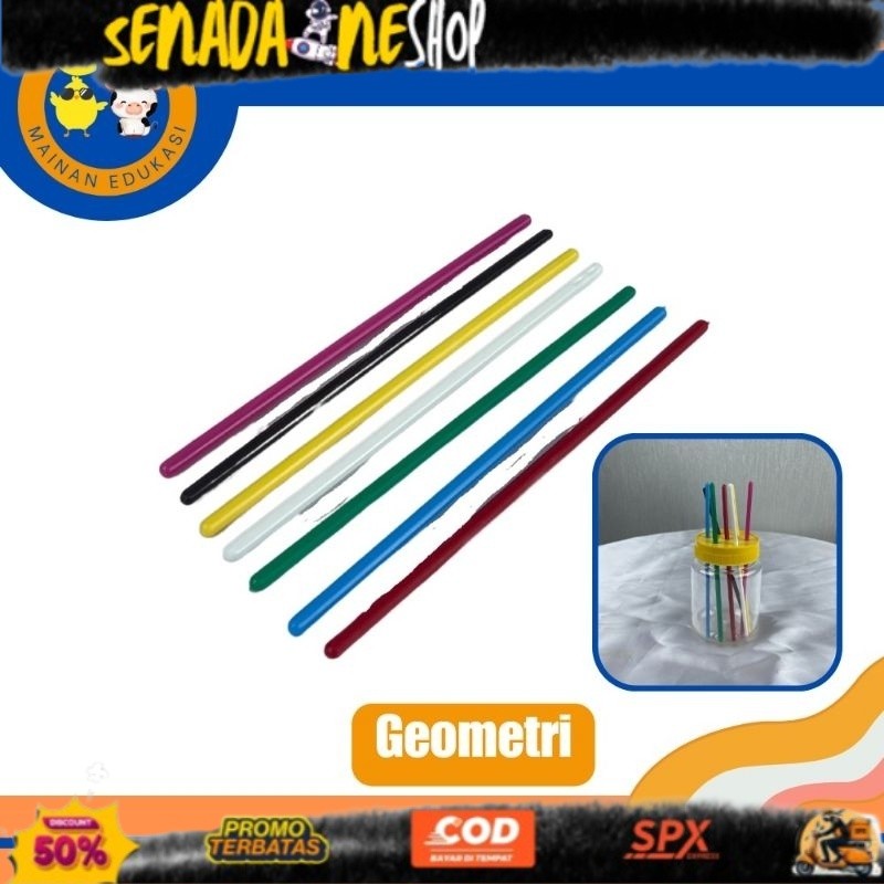 NICE NEW Mainan Edukasi Stik Poki Stick Permen Warna Warni Prakarya Busy Jar PUSAT GROSIR