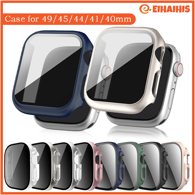 Anti Peeping Tempered Glass Pc Case for Apple Watch IWatch Series 9 8 7 6 5 4 3 2 1 Ultra SE 3 2 49 