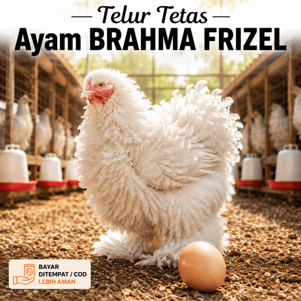Telur Tetas Ayam Brahma Frizel Bulu Walik Siap Untuk Ditetaskan