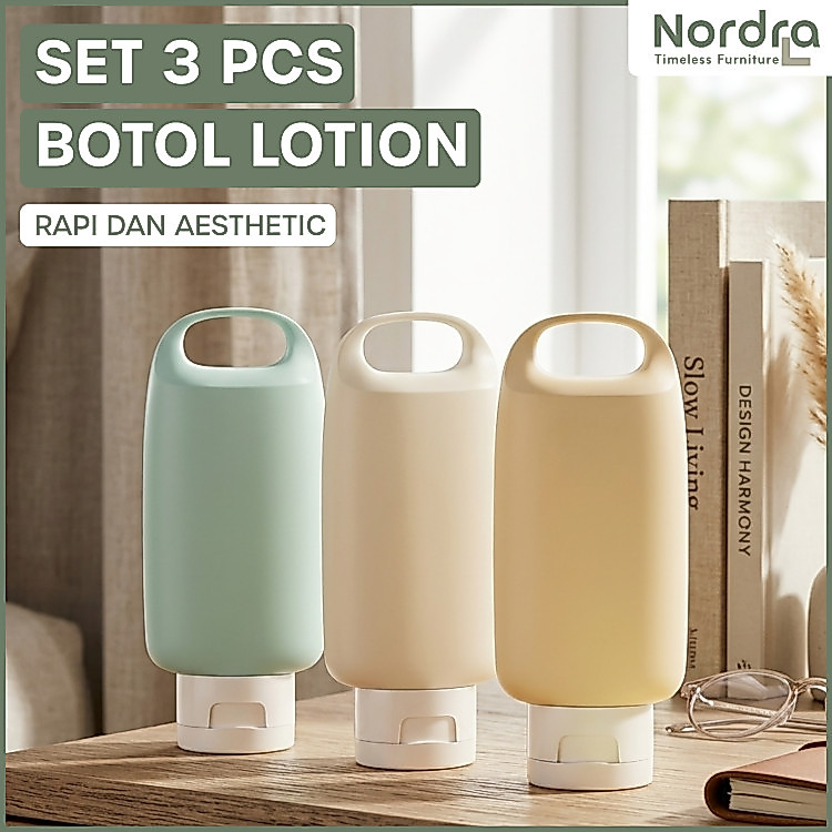 Botol Travel Kit Set 3 Pcs Toiletries Travel Kit Botol Lotion Sabun Cair Travel Bottle Set